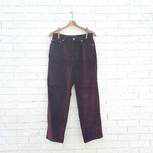 Vintage Lauren Ralph Lauren Dark Burgundy Corduroy Pants Wide Whale